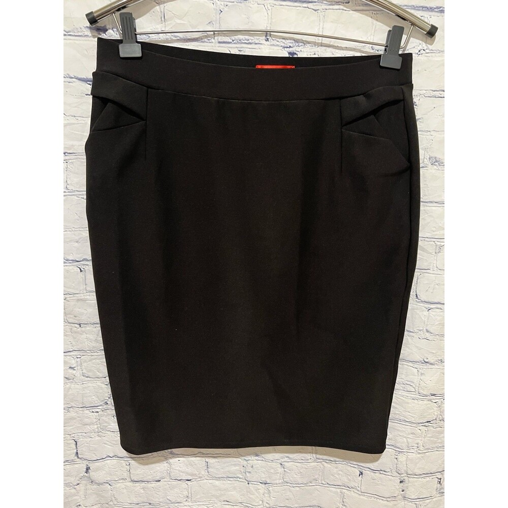Maze Womens Bodycon Pencil Skirt Stretch Above Black Size XL
